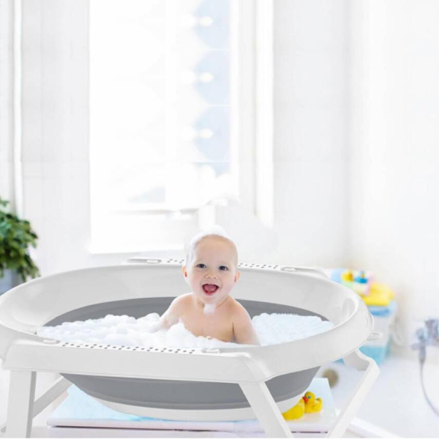 Babyjem Katlanabilen Banyo Seti Gri - 5