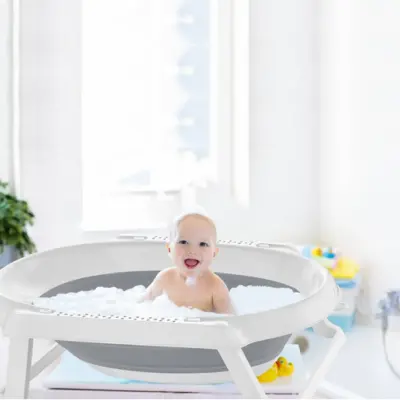 Babyjem Katlanabilen Bebek Banyo Küveti Gri - 2