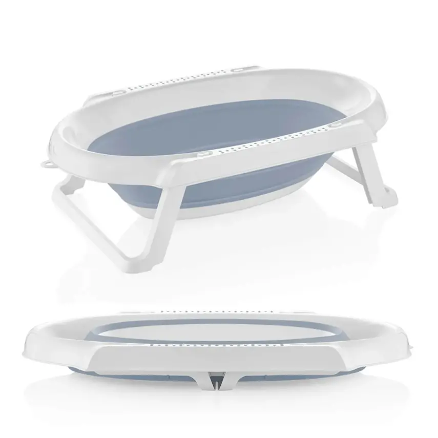 Babyjem Katlanabilen Bebek Banyo Küveti Mavi - 2