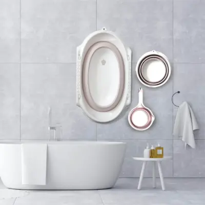 Babyjem Katlanabilen Bebek Banyo Seti 3lü Pembe - 2