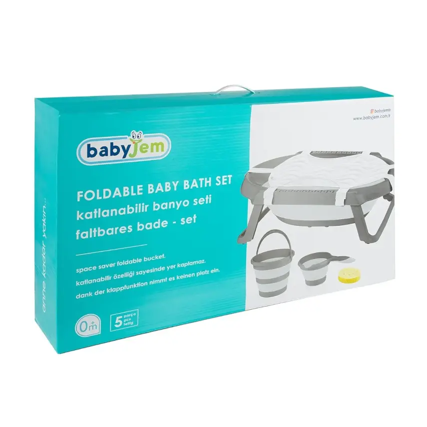 Babyjem Katlanır Banyo Seti 5li Yeni Antrasit  - 14