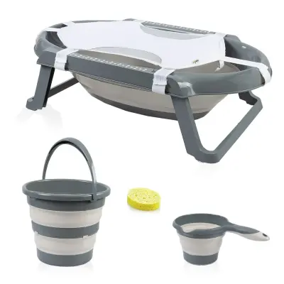 Babyjem Katlanır Banyo Seti 5li Yeni Antrasit  (1)