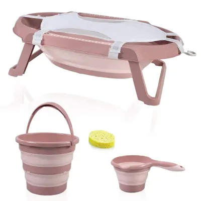 Babyjem Katlanır Banyo Seti 5li Yeni Somon