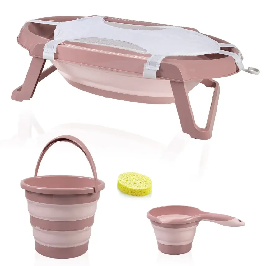 Babyjem Katlanır Banyo Seti 5li Yeni Somon - 1