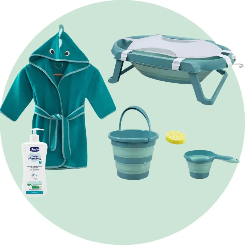 Babyjem Katlanır Bornozlu Banyo Seti 5-6 Yaş - 1