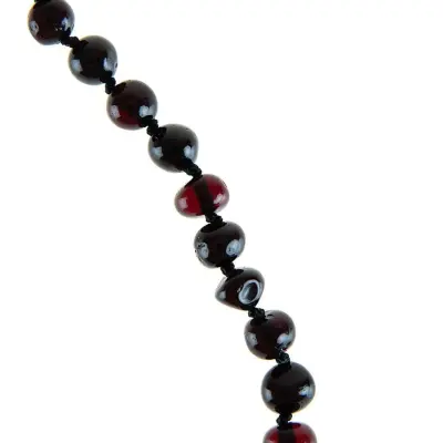 Babyjem Kehribar Bebek Bilekliği Vişne (1)