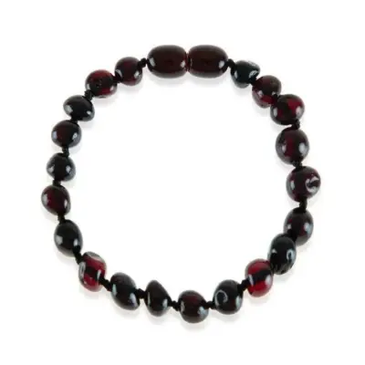 Babyjem Kehribar Bebek Bilekliği Vişne