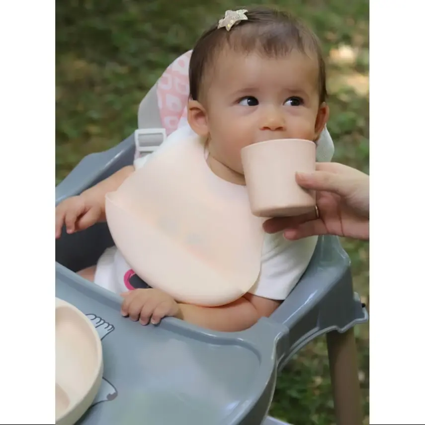 Babyjem Mini Silikon Önlük Ekru - 4