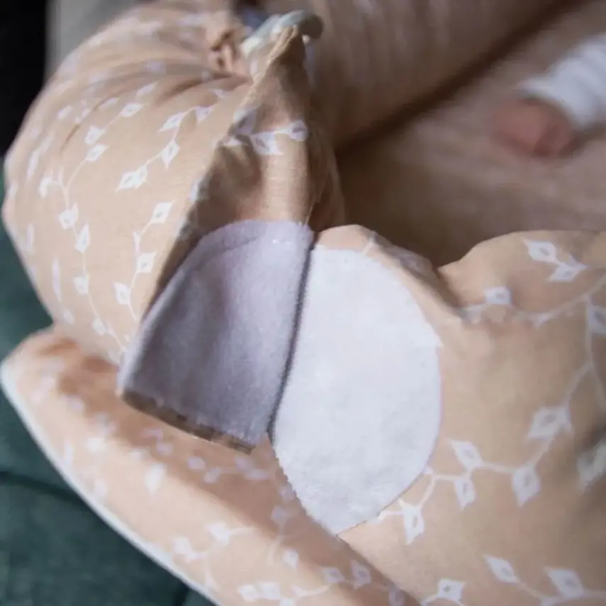 Babyjem Oyuncaklı Anne Baba Yanı Yatağı Somon Çiçek - 2