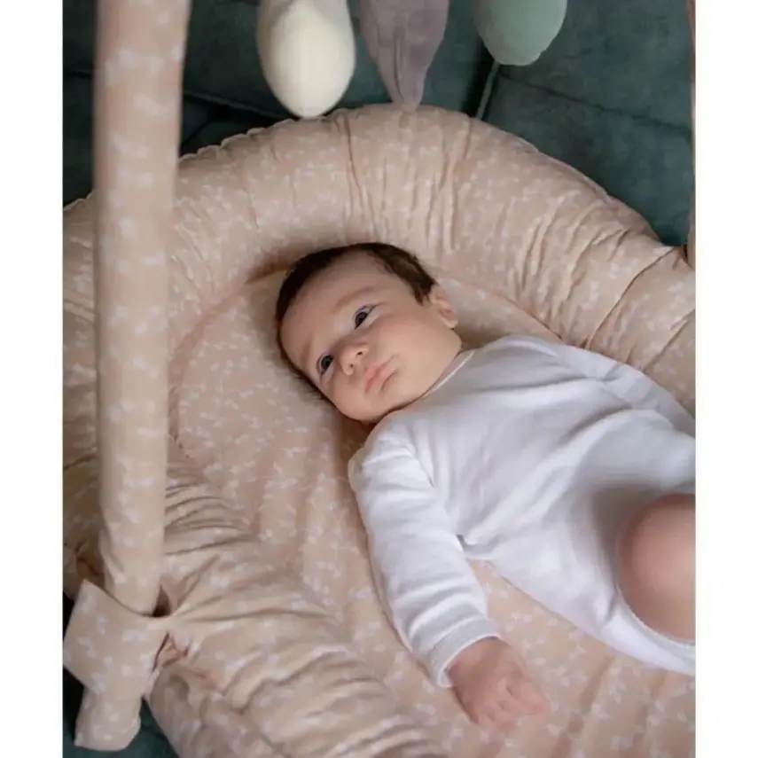 Babyjem Oyuncaklı Anne Baba Yanı Yatağı Somon Çiçek - 7