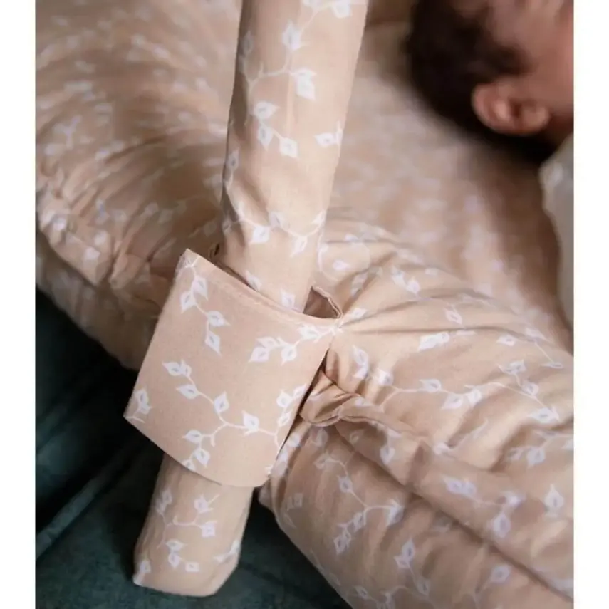 Babyjem Oyuncaklı Anne Baba Yanı Yatağı Somon Çiçek - 3