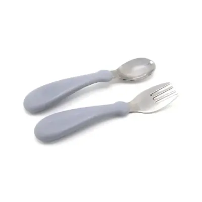 Babyjem Paslanmaz Çelik Çatal Kaşık Seti Gri - 2