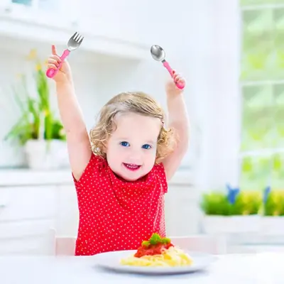 Babyjem Paslanmaz Çelik Çatal Kaşık Seti Pembe - 2