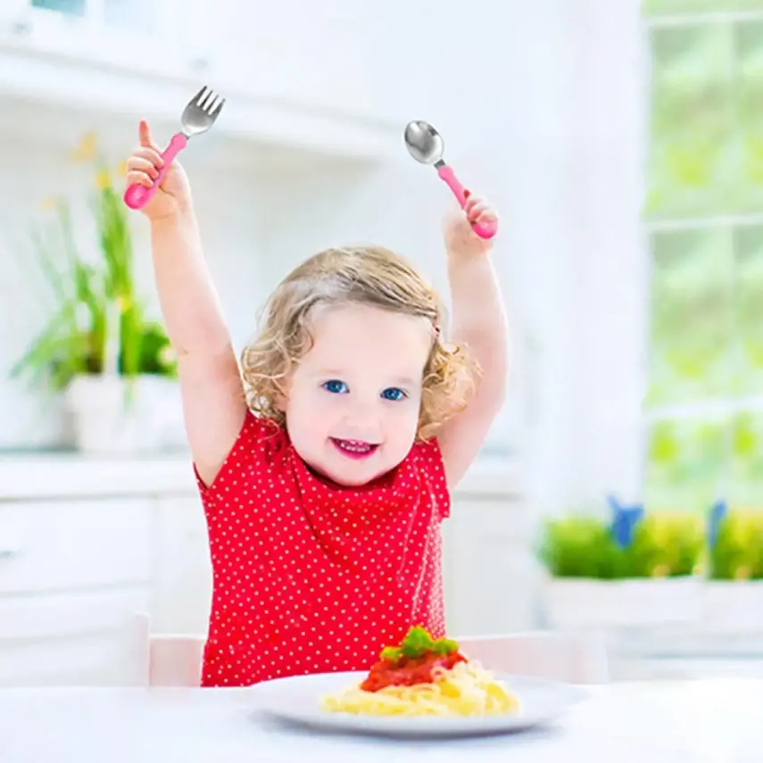 Babyjem Paslanmaz Çelik Çatal Kaşık Seti Turkuaz - 3