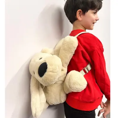 Babyjem Peluş Çanta Köpek Ekru - 1
