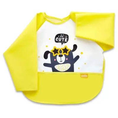 Babyjem Poli Muşamba Kollu Önlük Sarı - 1