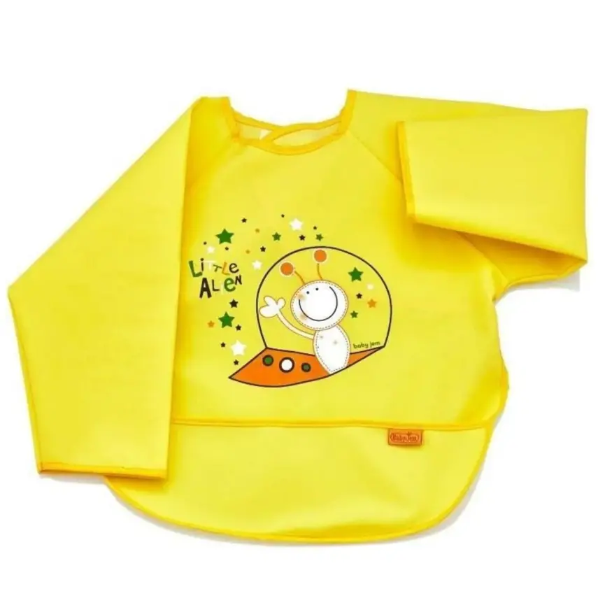 Babyjem Poli Muşamba Kollu Önlük Sarı - 3