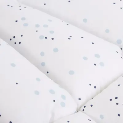 Babyjem Puset Ve Mama Sandalyesi Minderi Mavi Nokta (1)