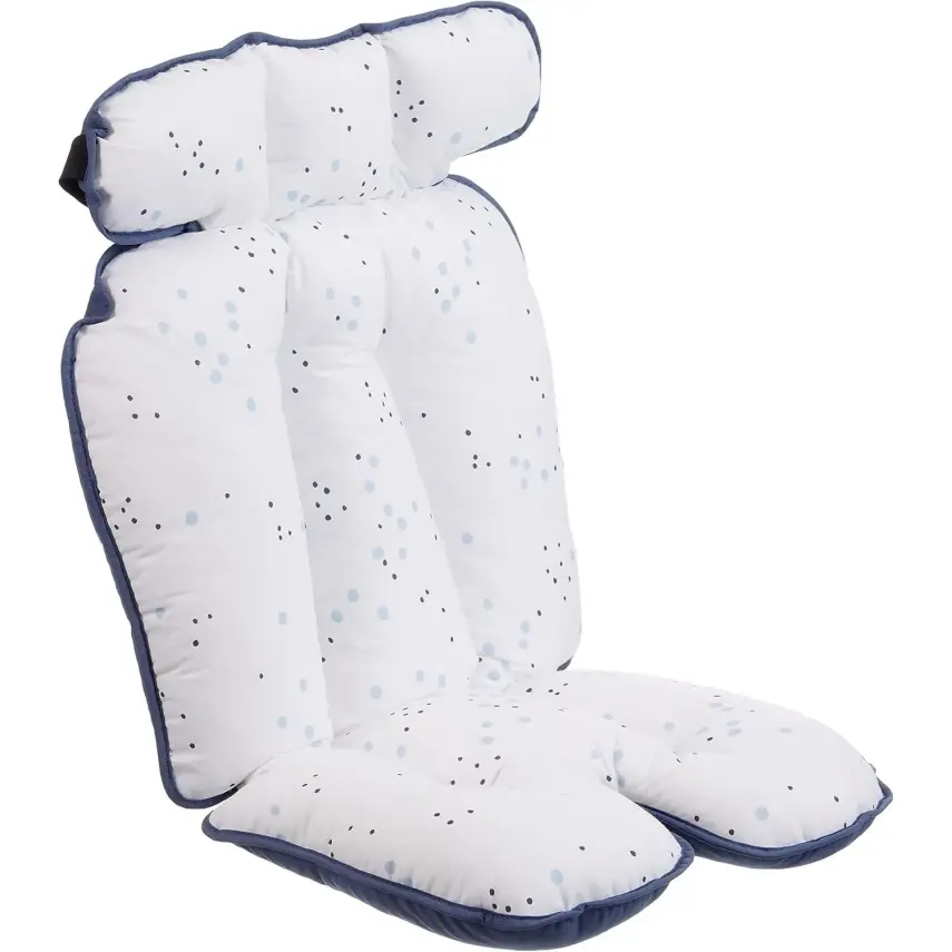 Babyjem Puset Ve Mama Sandalyesi Minderi Mavi Nokta - 3