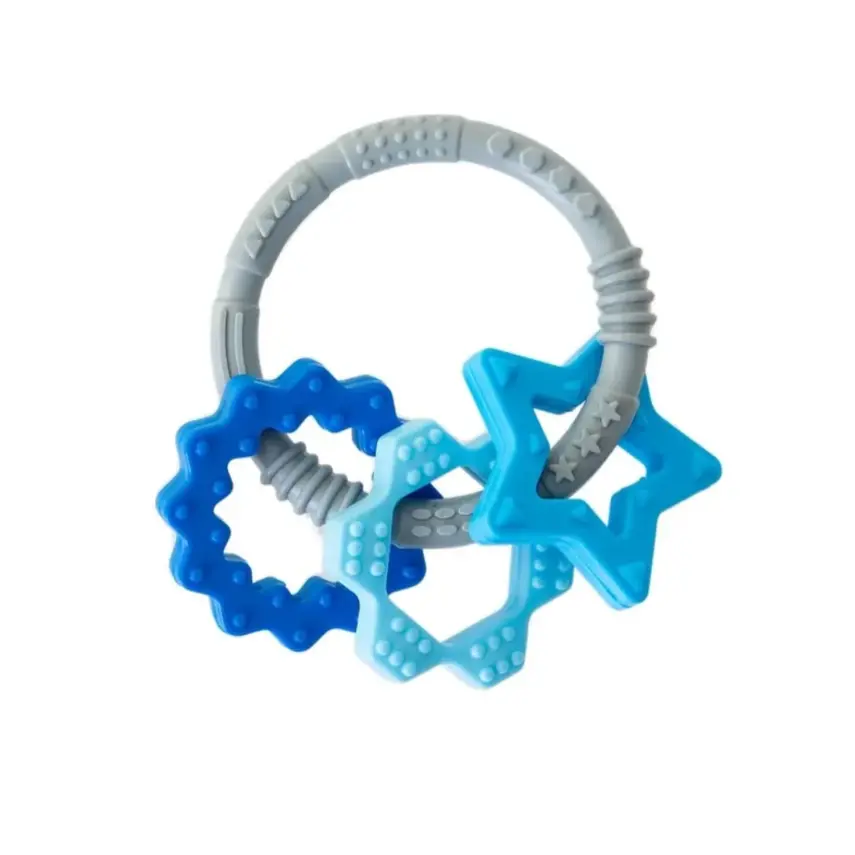 Babyjem Silikon Halka Dişlik Mavi - 1