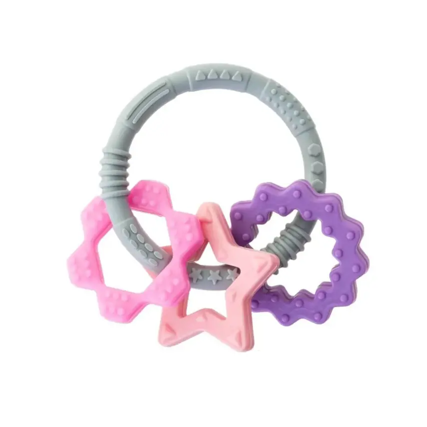 Babyjem Silikon Halka Dişlik Pembe - 1