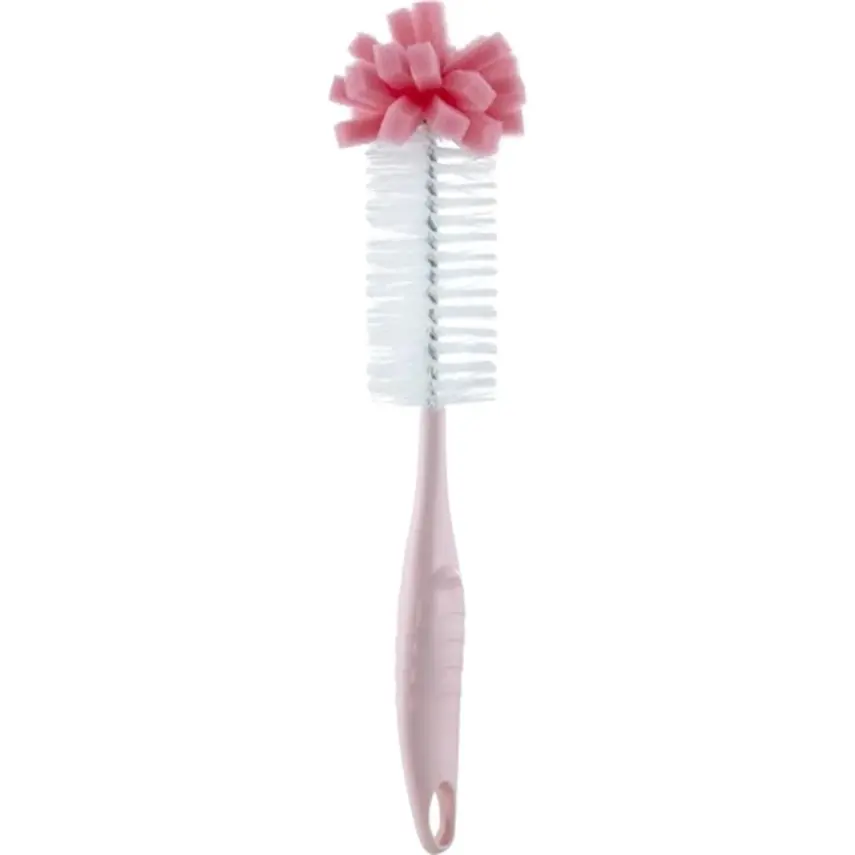 Babyjem Süngerli Biberon Temizleme Fırçası Pembe  - 1