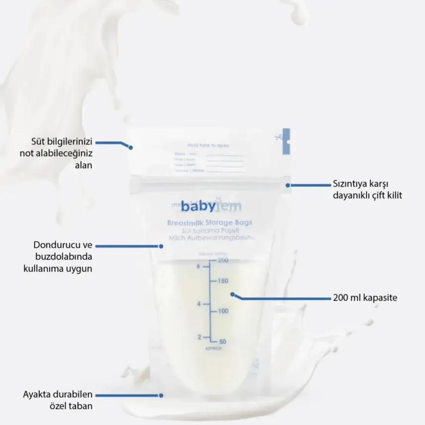 Babyjem Süt Saklama Poşeti 25li - 8