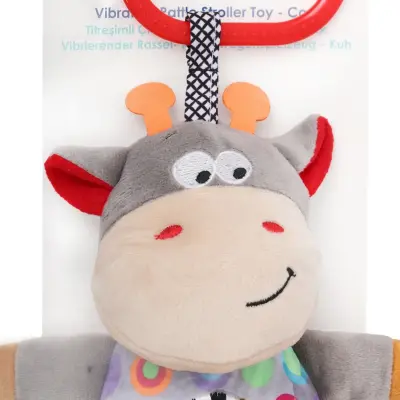 Babyjem Titreşimli Çıngıraklı Puset Oyuncağı Gri İnek - 2