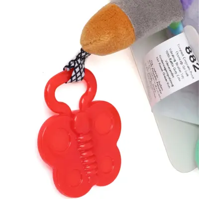 Babyjem Titreşimli Çıngıraklı Puset Oyuncağı Gri İnek - 3