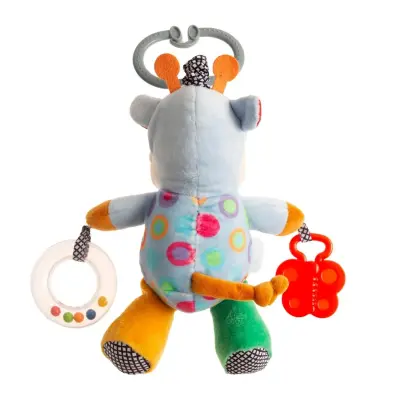 Babyjem Titreşimli Çıngıraklı Puset Oyuncağı Mavi İnek - 2