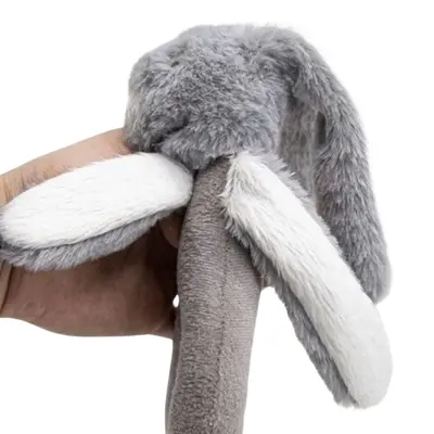 Babyjem Tutmalı Peluş Mini Tavşan Gri - 3