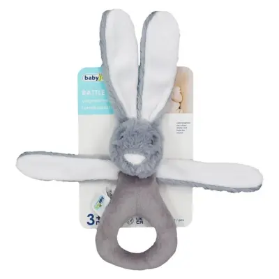 Babyjem Tutmalı Peluş Mini Tavşan Gri - 1