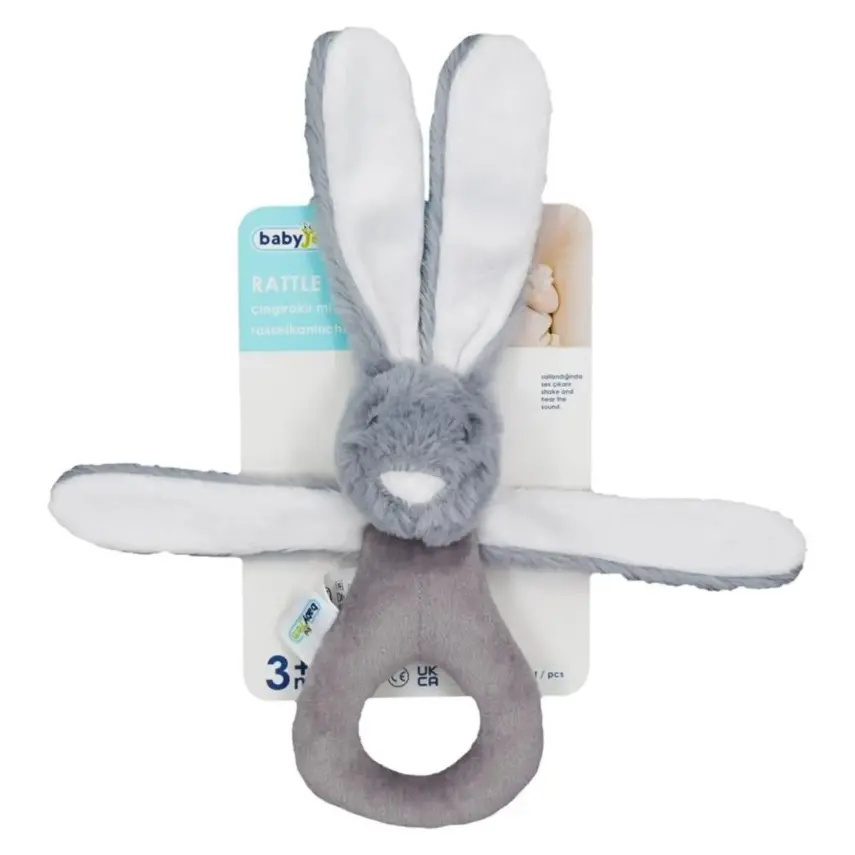 Babyjem Tutmalı Peluş Mini Tavşan Gri - 1