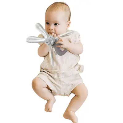 Babyjem Tutmalı Peluş Mini Tavşan Gri - 6