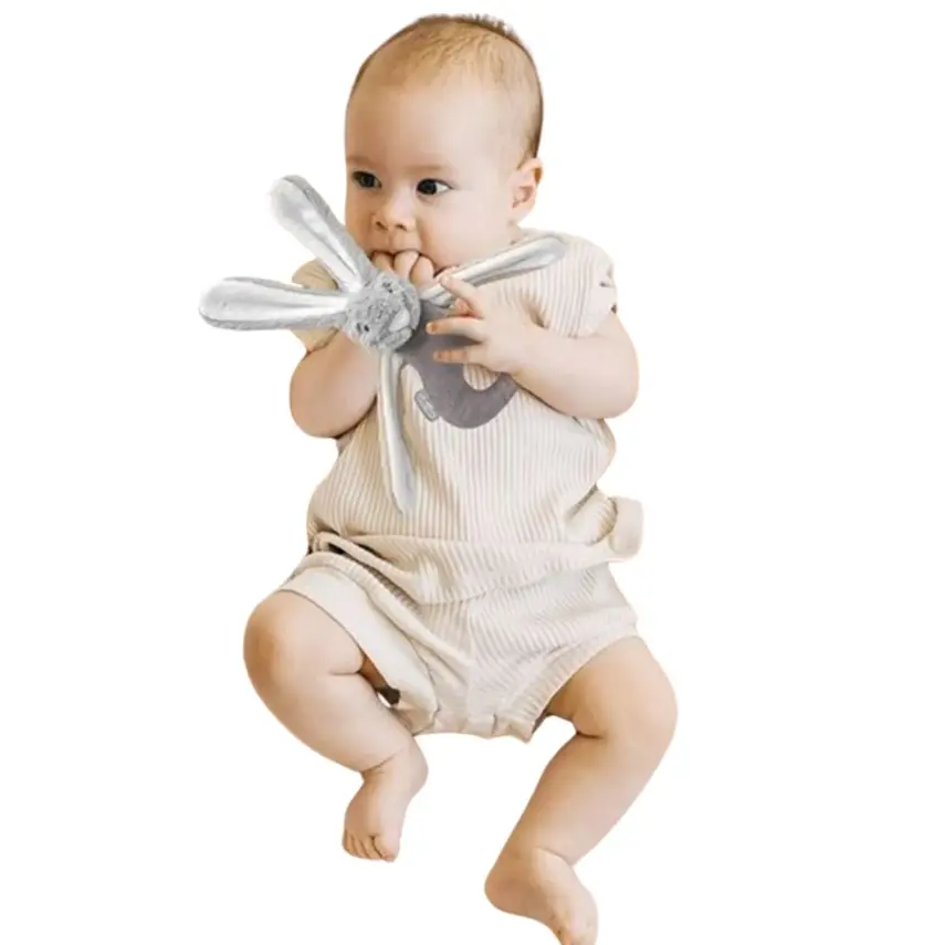 Babyjem Tutmalı Peluş Mini Tavşan Gri - 6