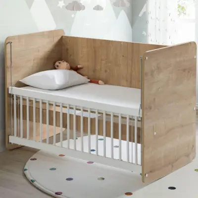 Babywhen Pratik Sallanır Anne Yanı Bebek Beşik 60x120 cm Ahşap - 1