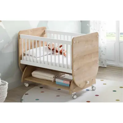 Babywhen Pratik Sallanır Bebek Sepet Beşik 50x90cm Ahşap