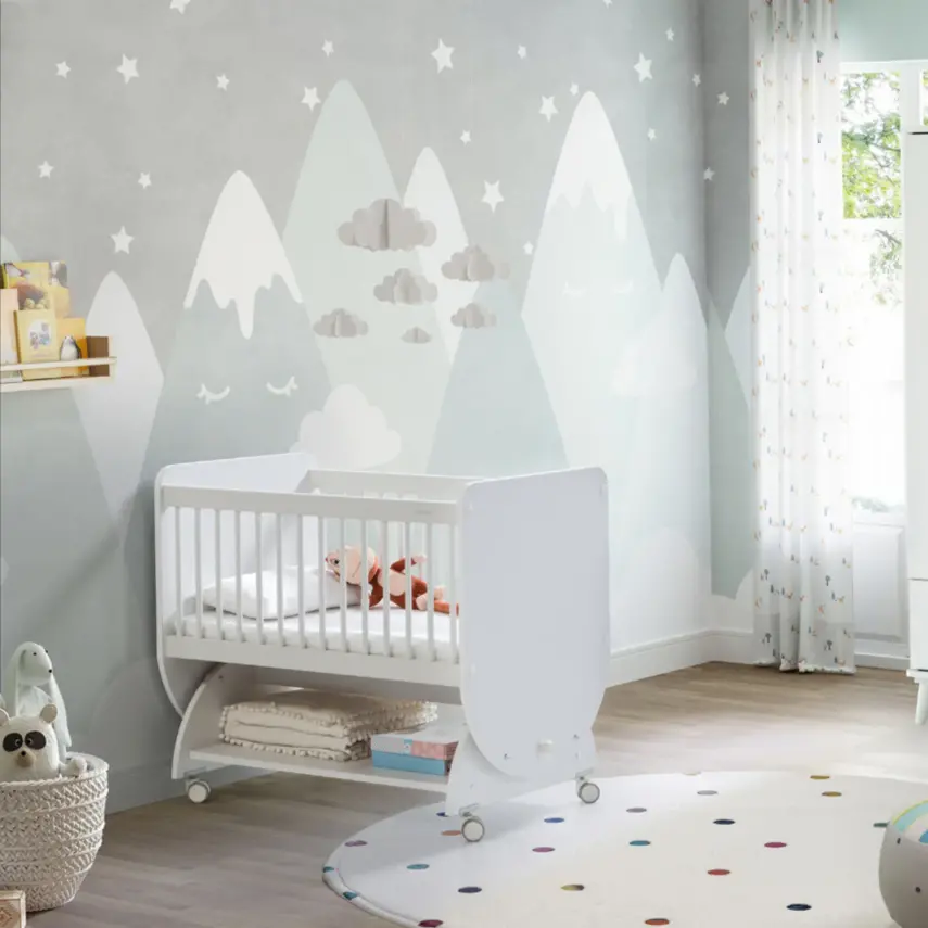 Babywhen Pratik Sallanır Bebek Sepet Beşik 50x90cm Beyaz - 1