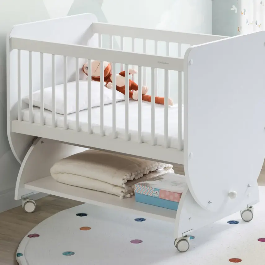 Babywhen Pratik Sallanır Bebek Sepet Beşik 50x90cm Beyaz - 4