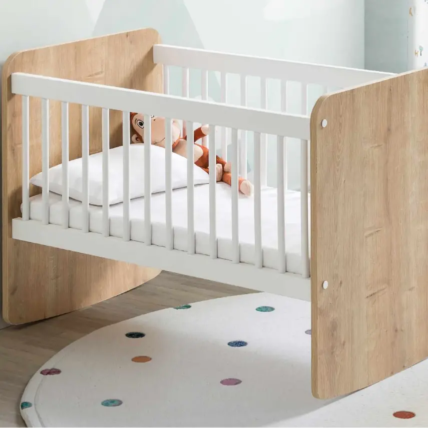 Babywhen Pratik Sallanır Mini Bebek Beşik 50X90 cm Ahşap - 2