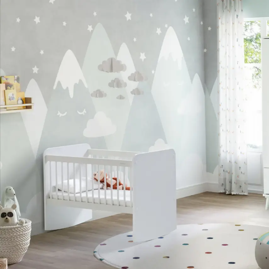 Babywhen Pratik Sallanır Mini Bebek Beşik 50X90 cm Beyaz - 1