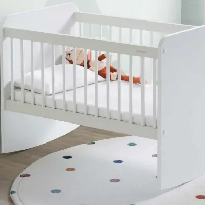 Babywhen Pratik Sallanır Mini Bebek Beşik 50X90 cm Beyaz - 3