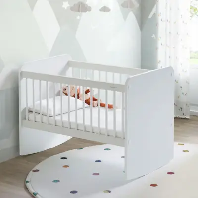 Babywhen Pratik Sallanır Mini Bebek Beşik 50X90 cm Beyaz - 4