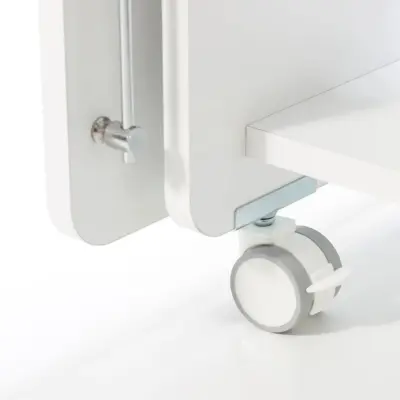 Babywhen Pratik Sallanır Tekerlekli Anne Yanı Bebek Beşik 60X120 Beyaz - 6