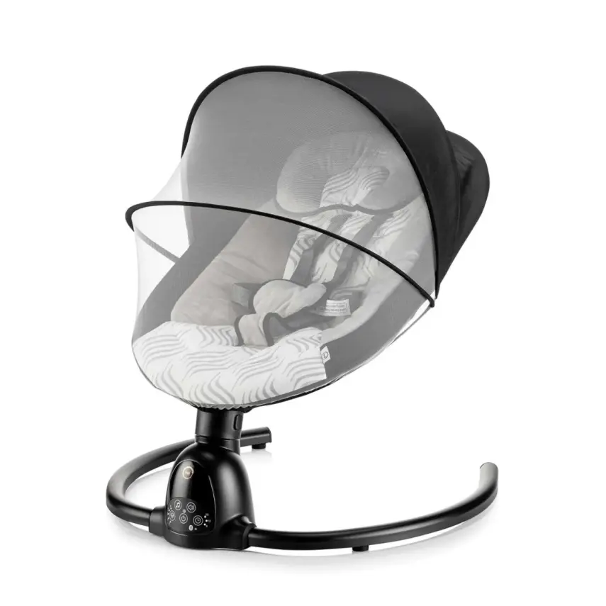 Bagi Dastana Black Otomatik Sallanır Müzikli Zaman Ayarlı Ana Kucağı Black - 1