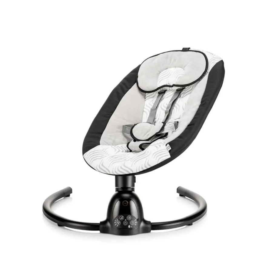 Bagi Dastana Black Otomatik Sallanır Müzikli Zaman Ayarlı Ana Kucağı Black - 5