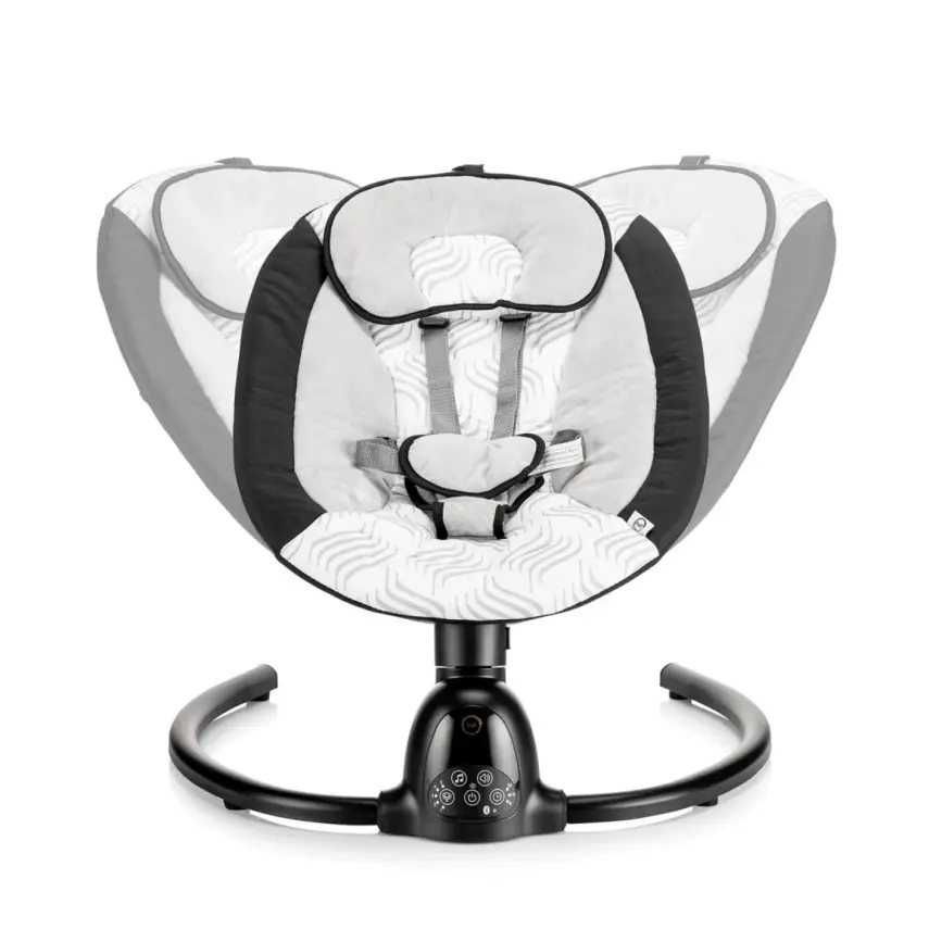 Bagi Dastana Black Otomatik Sallanır Müzikli Zaman Ayarlı Ana Kucağı Black - 7