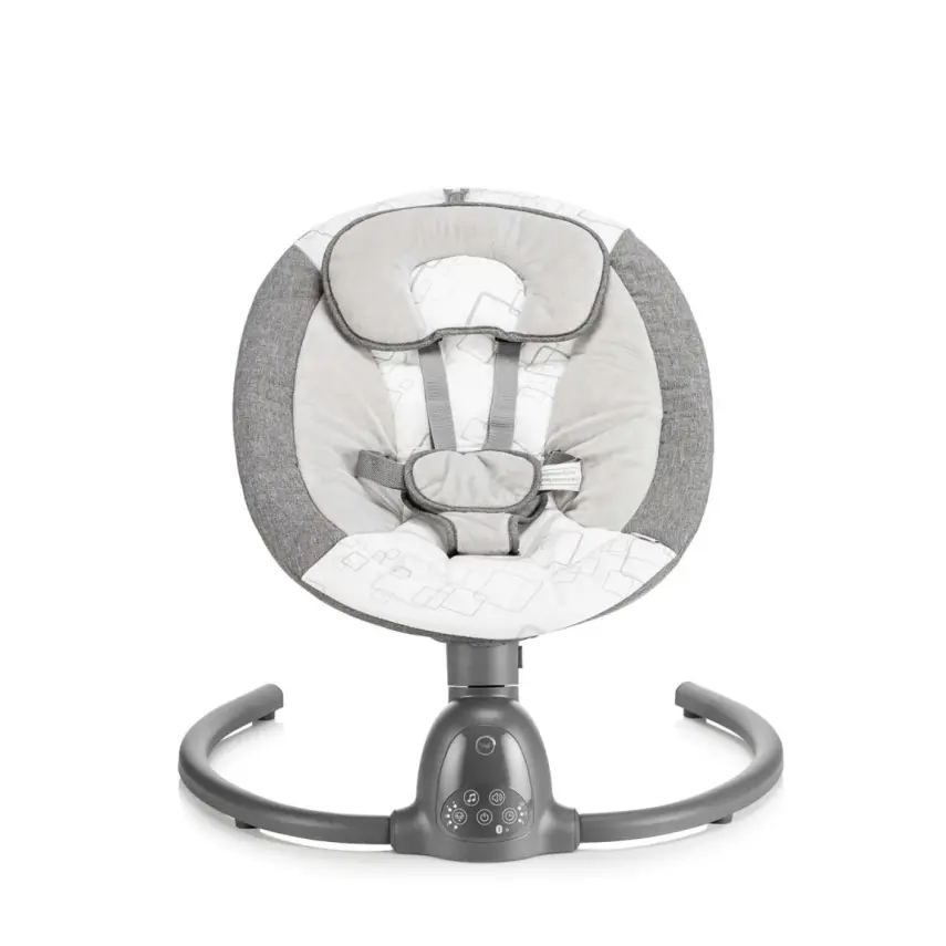 Bagi Dastana Black Otomatik Sallanır Müzikli Zaman Ayarlı Ana Kucağı Grey - 6