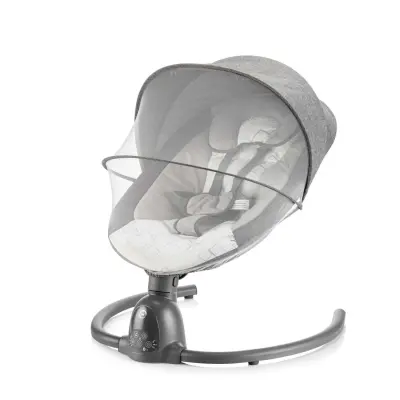 Bagi Dastana Black Otomatik Sallanır Müzikli Zaman Ayarlı Ana Kucağı Grey