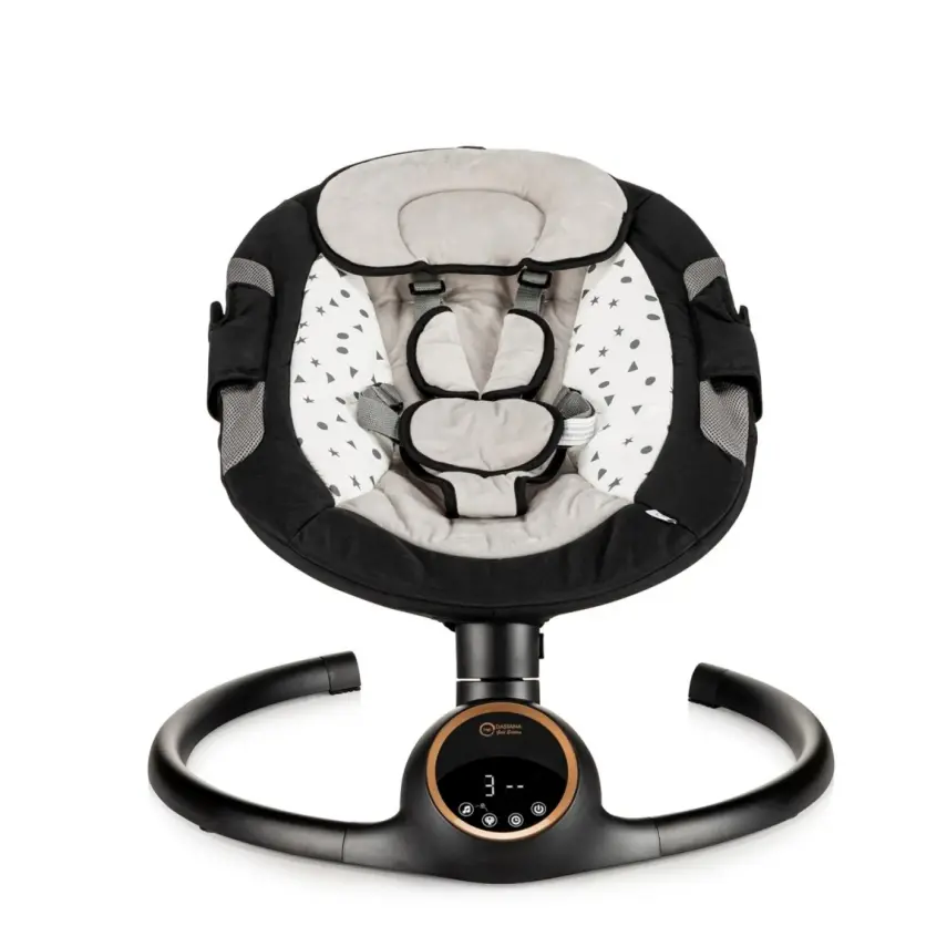 Bagi Dastana Otomatik Sallanır Müzikli  Zaman Ayarlı Ana Kucağı Black Gold - 5